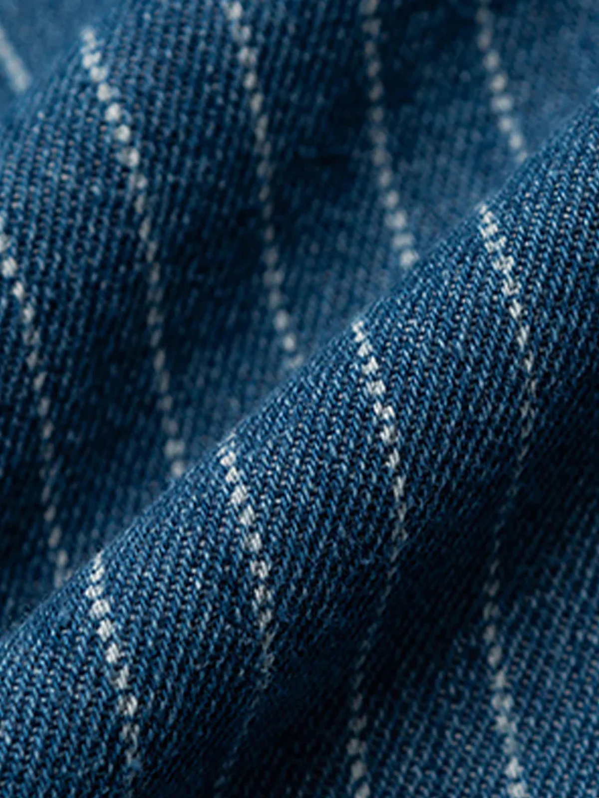 WABASH Irregular Pocket Striped Denim Shirt - Image 4