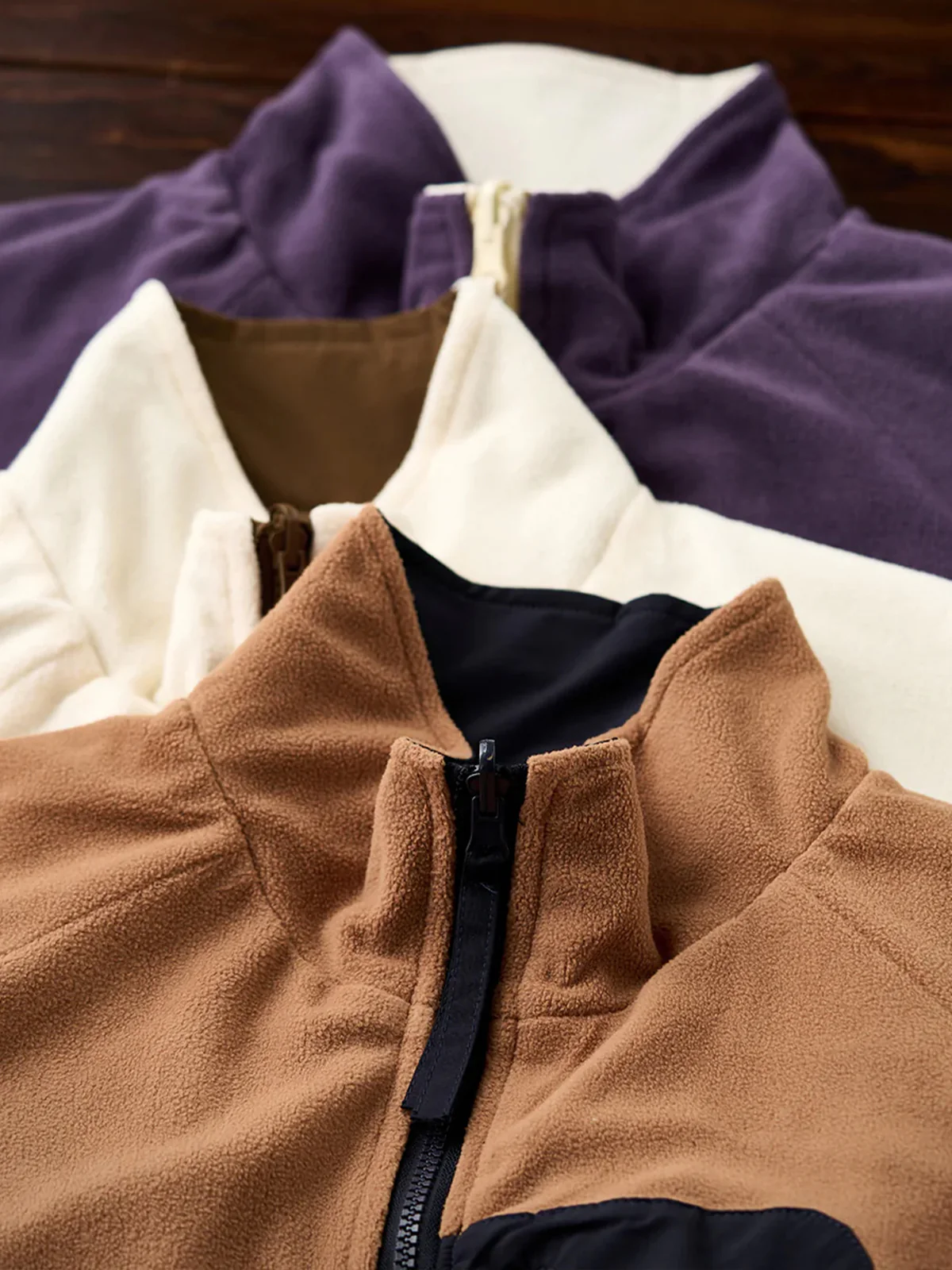 Reversible Stand Collar Jacket with Mini Chest Embroidery - Image 13