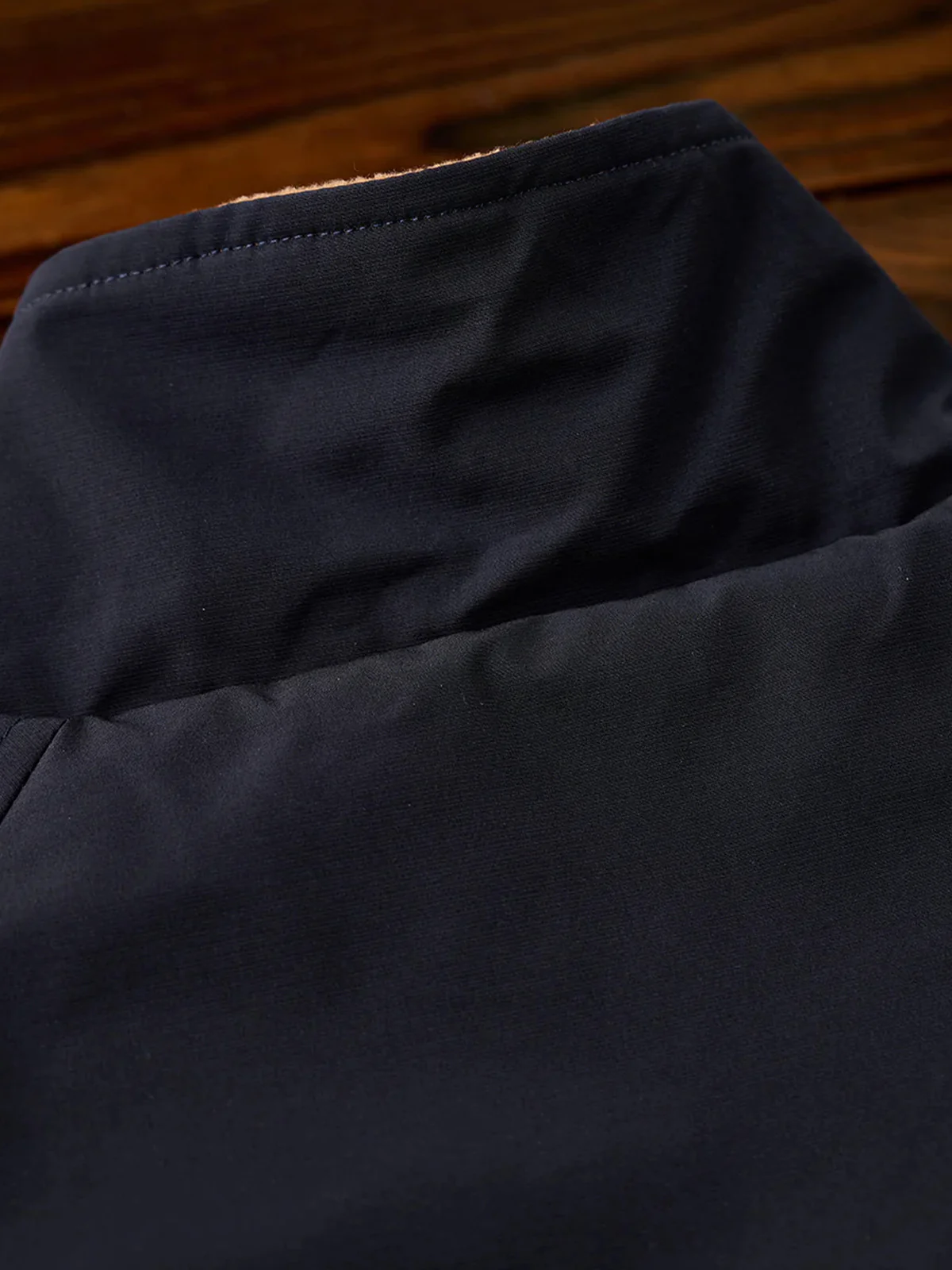 Reversible Stand Collar Jacket with Mini Chest Embroidery - Image 24