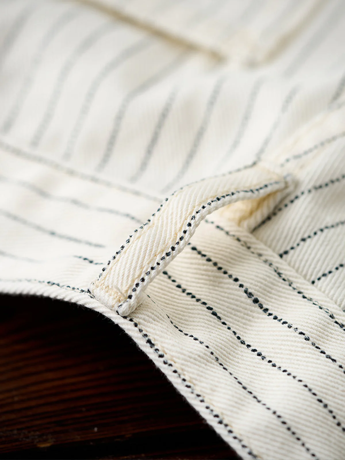 Wabash Stripe White Work Denim Pants - Image 9