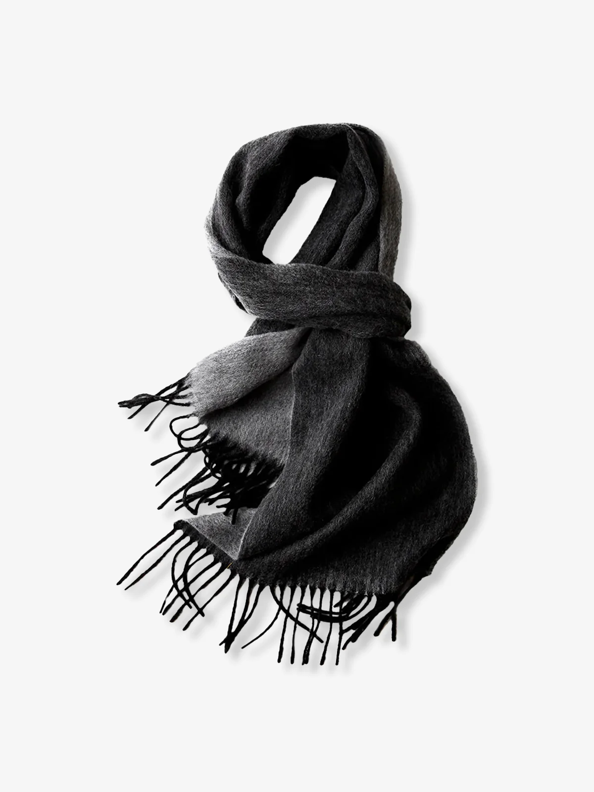 Bicolor Wool Fringe Scarf – 4 Colors - Image 4