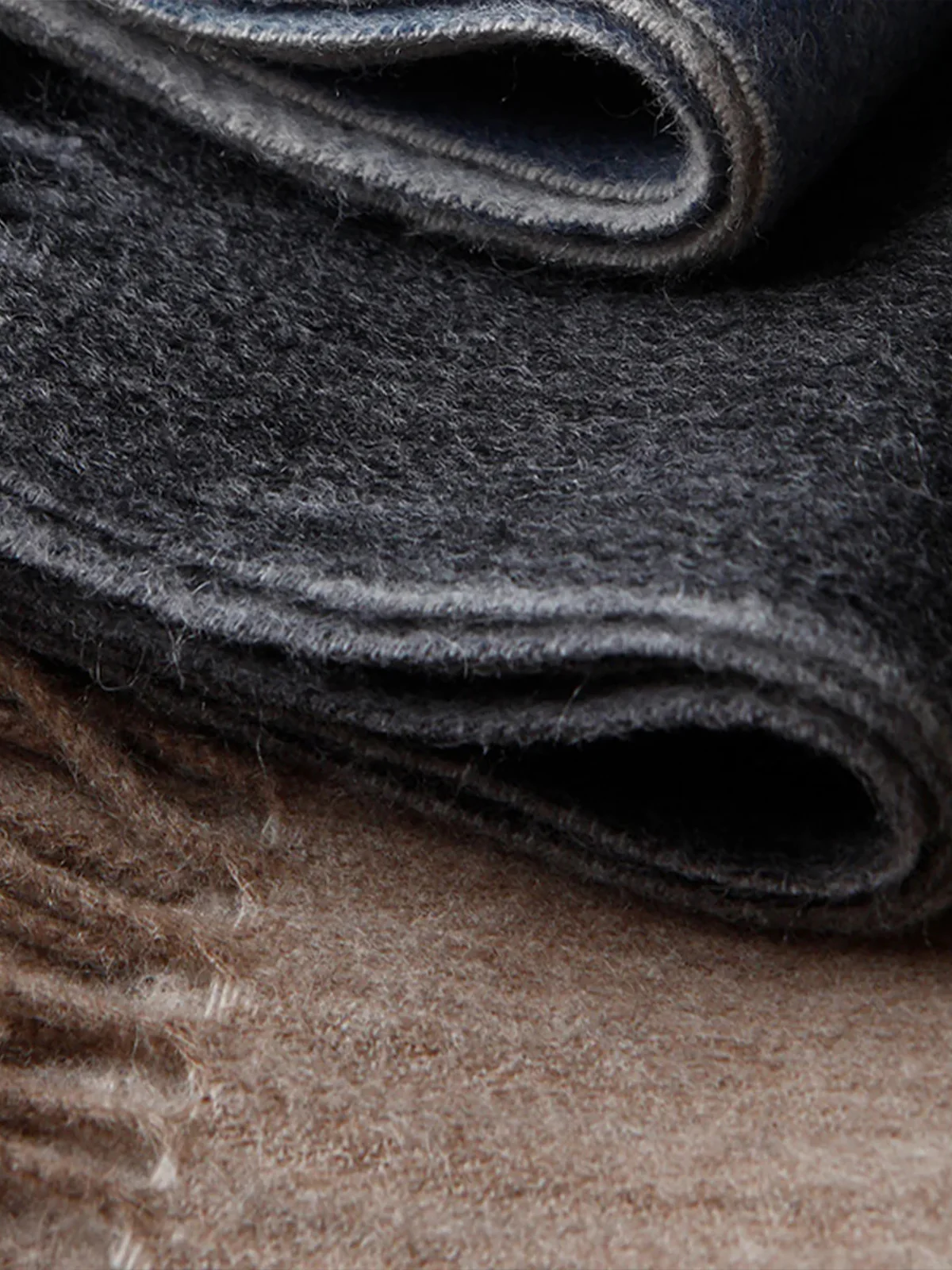 Bicolor Wool Fringe Scarf – 4 Colors - Image 5