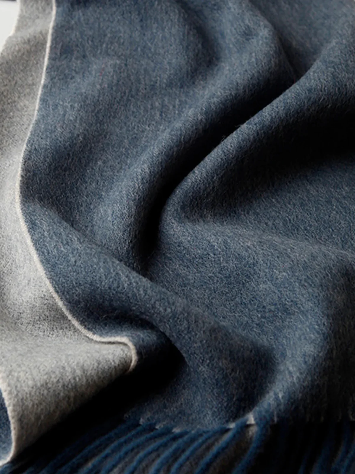 Bicolor Wool Fringe Scarf – 4 Colors - Image 7