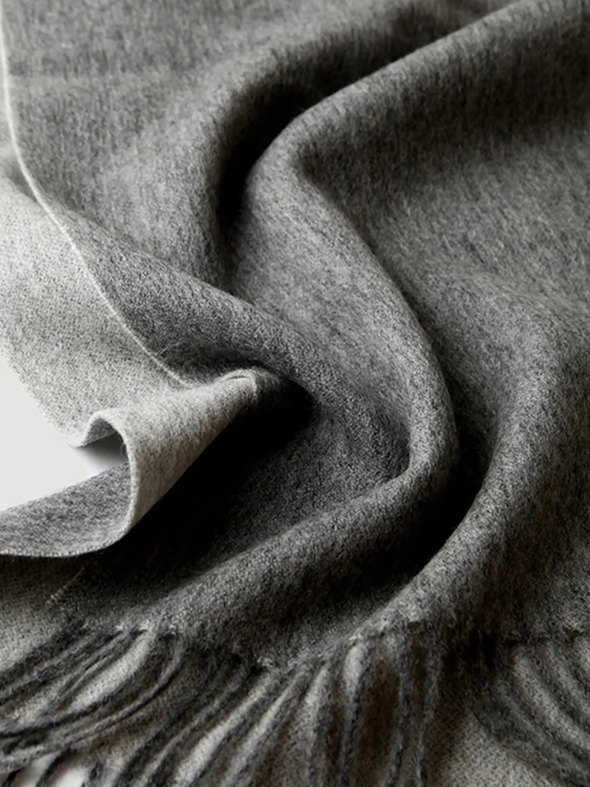 Bicolor Wool Fringe Scarf – 4 Colors - Image 8