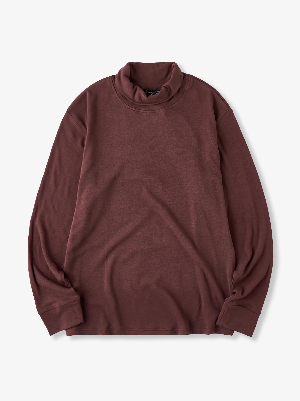 260g Heavyweight Brushed High-Neck Long Sleeve T-Shirt - Image 3