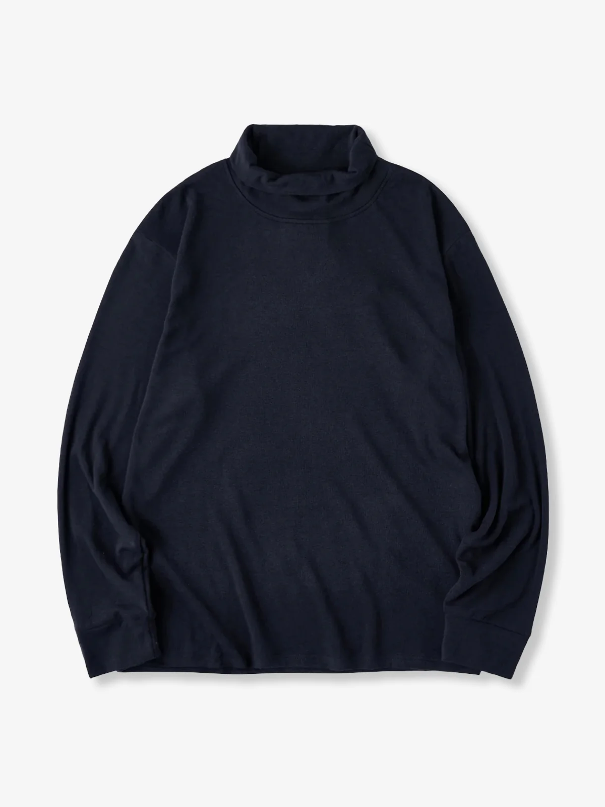 260g Heavyweight Brushed High-Neck Long Sleeve T-Shirt - Image 4