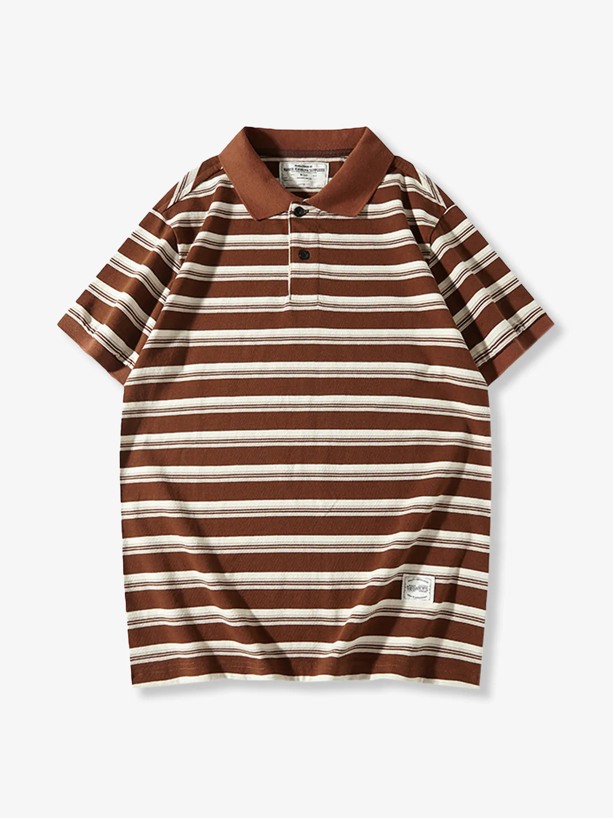 245g Heavyweight Wide-Stripe Polo Shirt (4 Colors) - Image 3