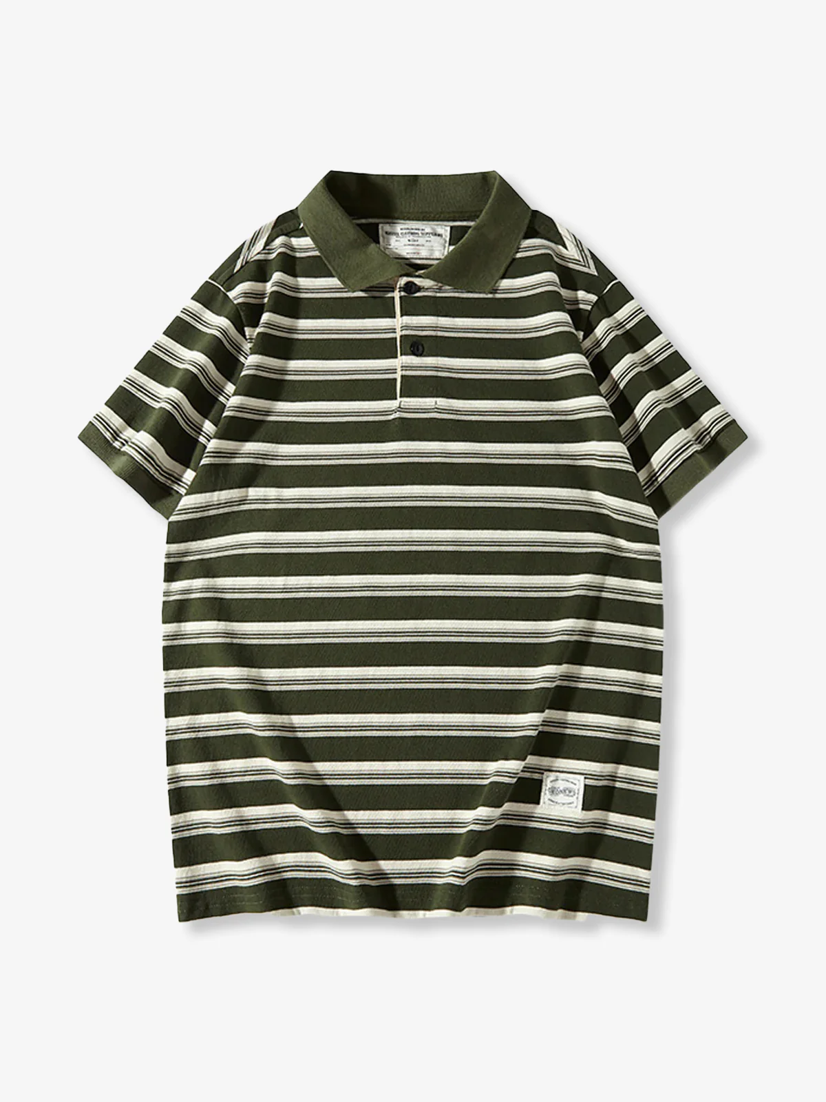 245g Heavyweight Wide-Stripe Polo Shirt (4 Colors) - Image 4