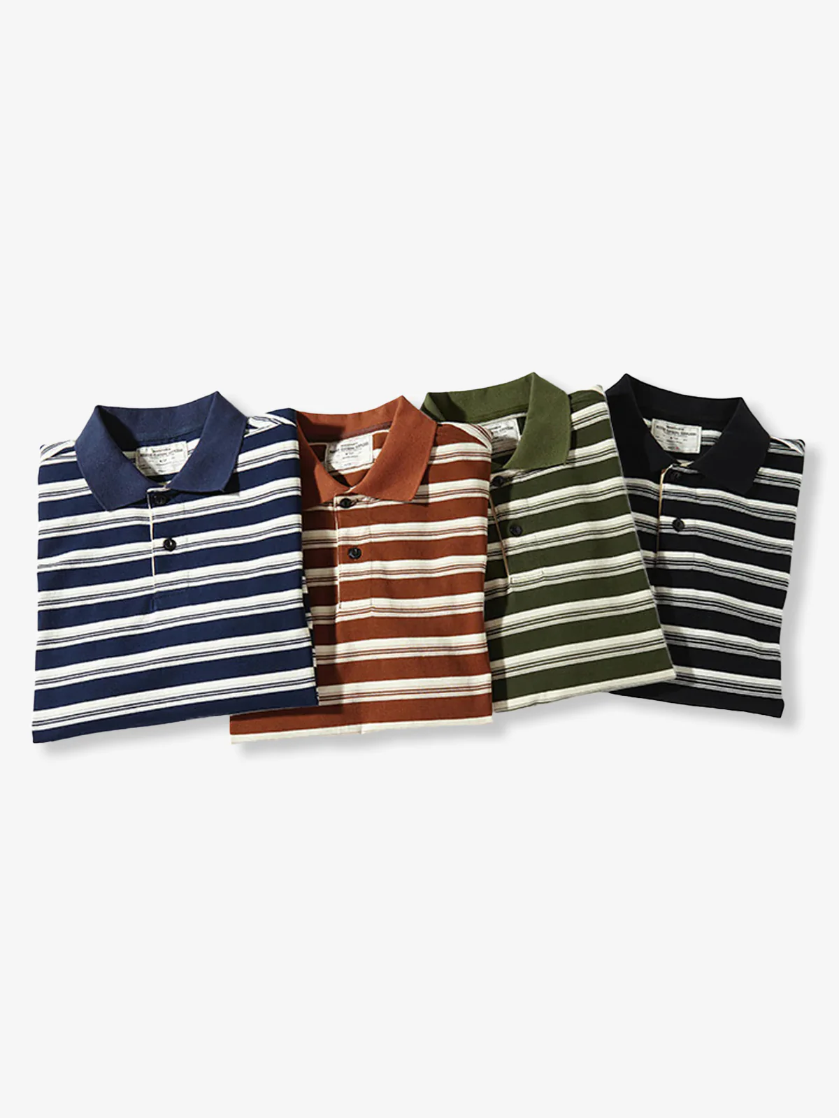 245g Heavyweight Wide-Stripe Polo Shirt (4 Colors) - Image 9