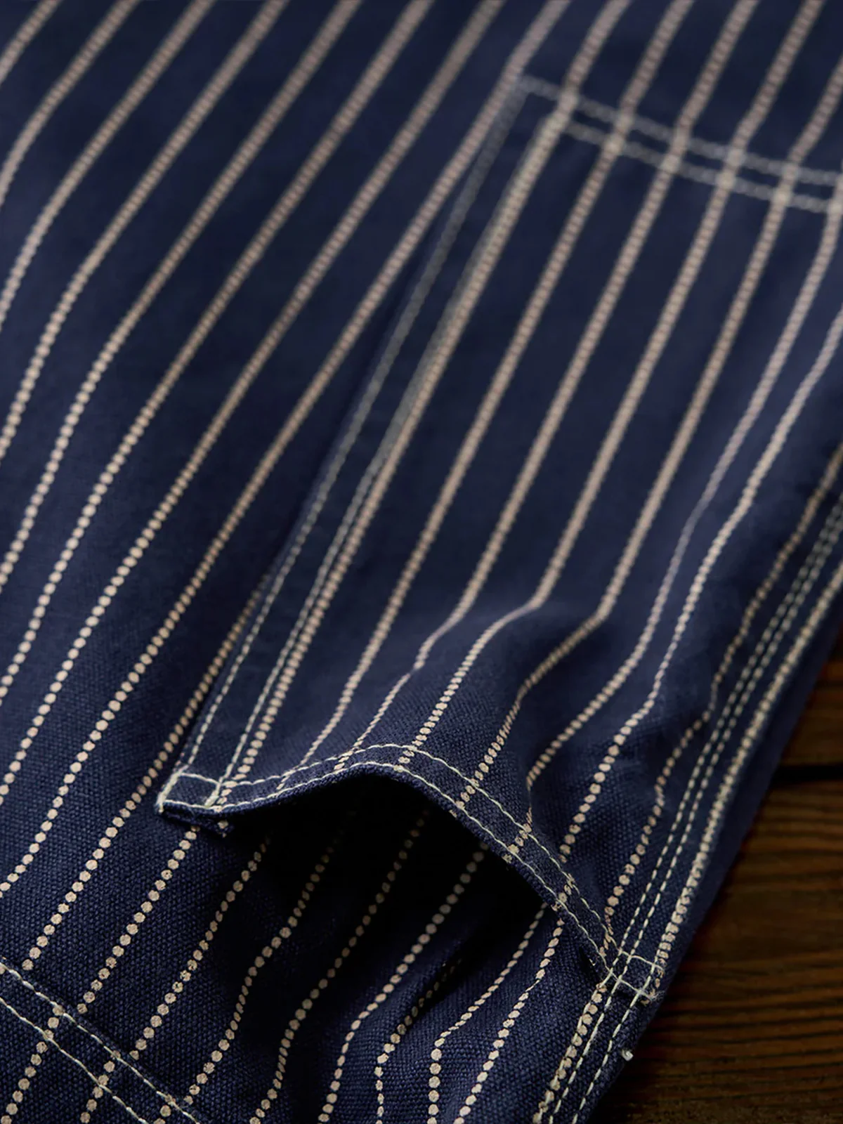 Washed Denim Pants – Wabash Stripe & Solid 3 Colors - Image 13