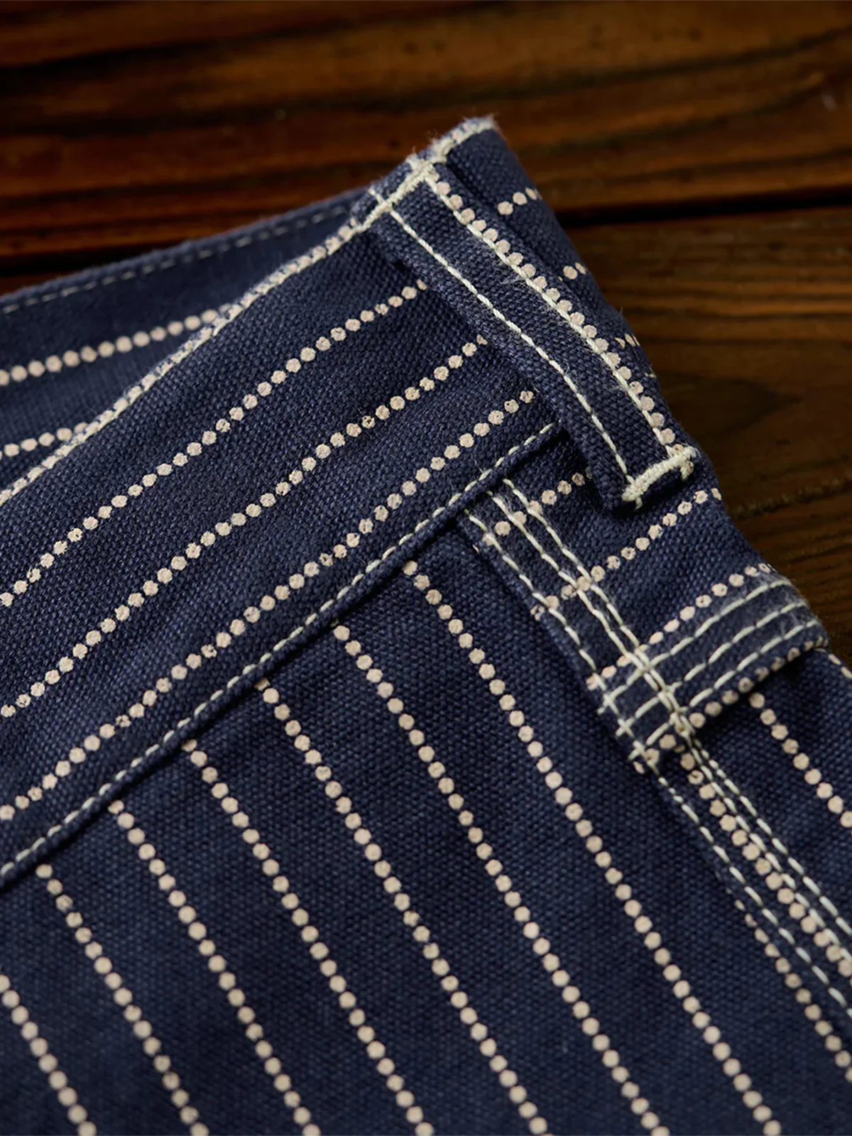 Washed Denim Pants – Wabash Stripe & Solid 3 Colors - Image 19