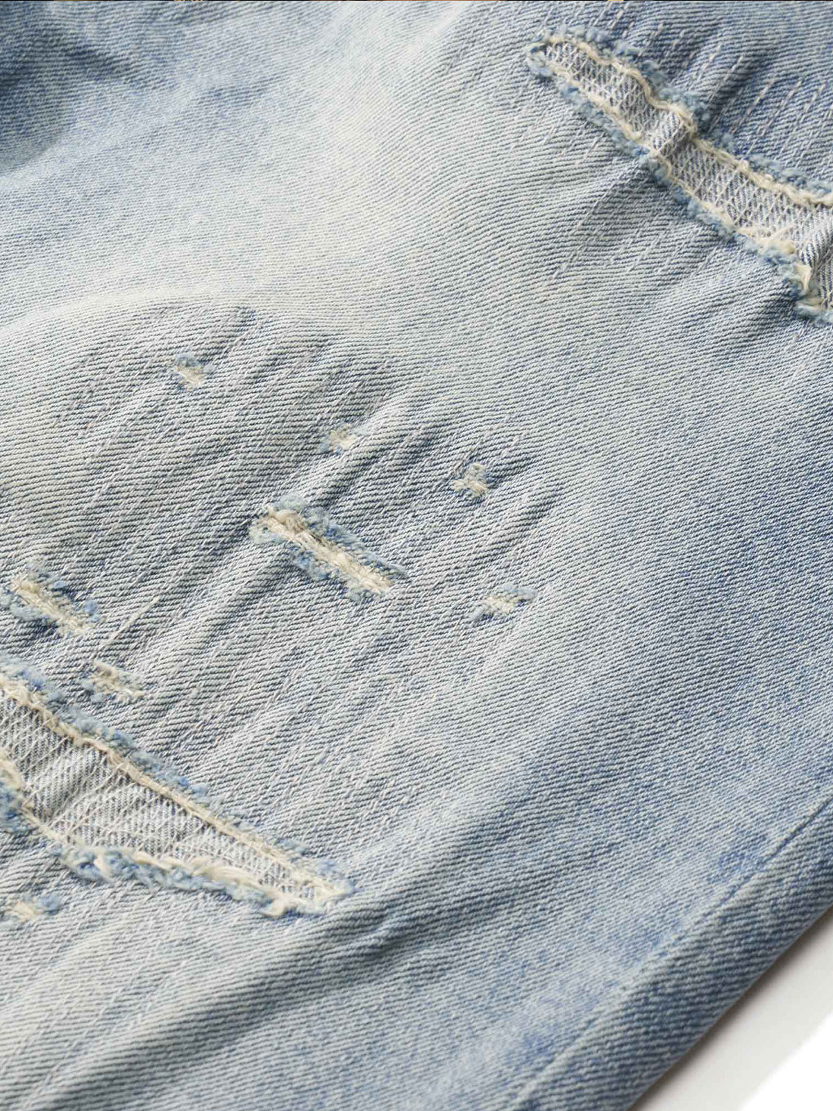 Heavyweight Handmade Distressed Denim Pants - Image 8