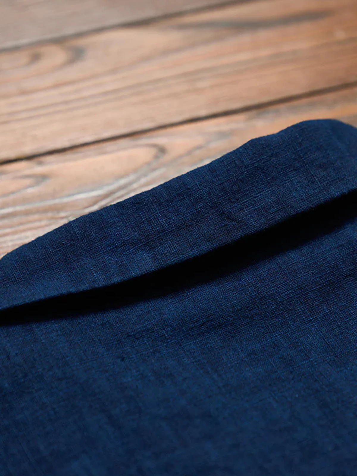 "Indigo-Dyed Series" Cotton-Linen Aloha Shirt with Toucan & Monstera Print - Image 8