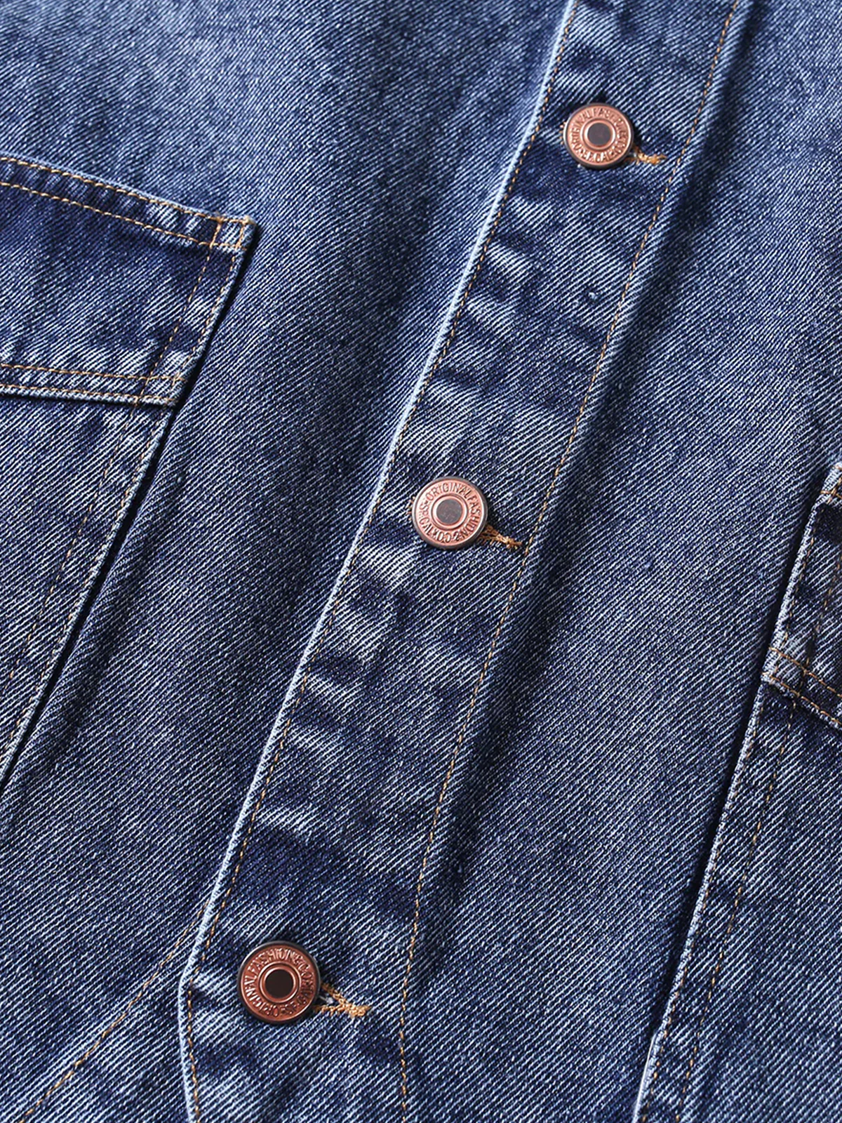 V-neck Washable Denim Vest - Image 14