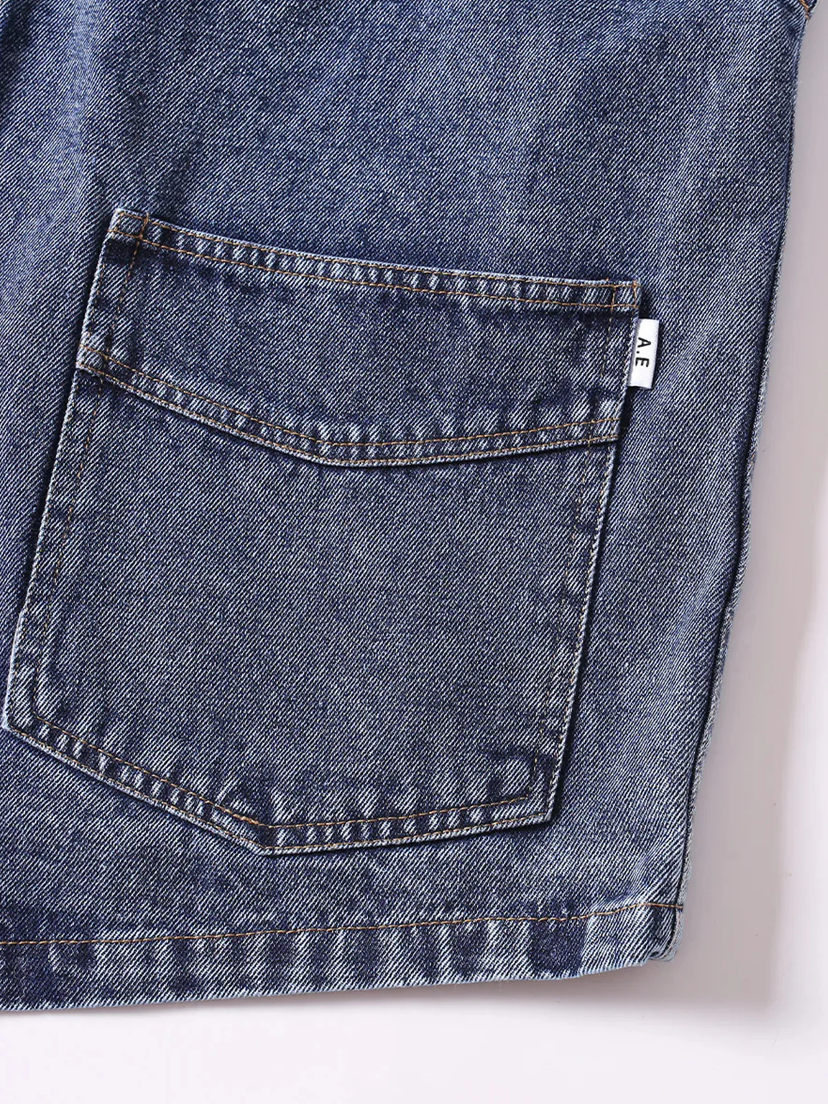 V-neck Washable Denim Vest - Image 16