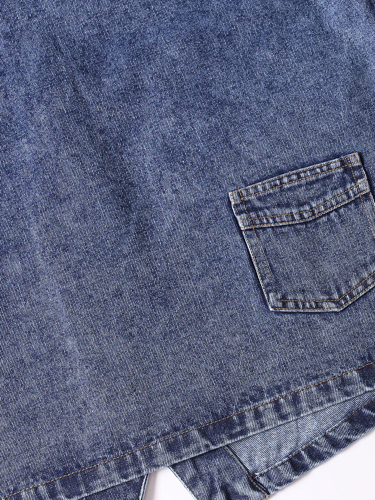 V-neck Washable Denim Vest - Image 17