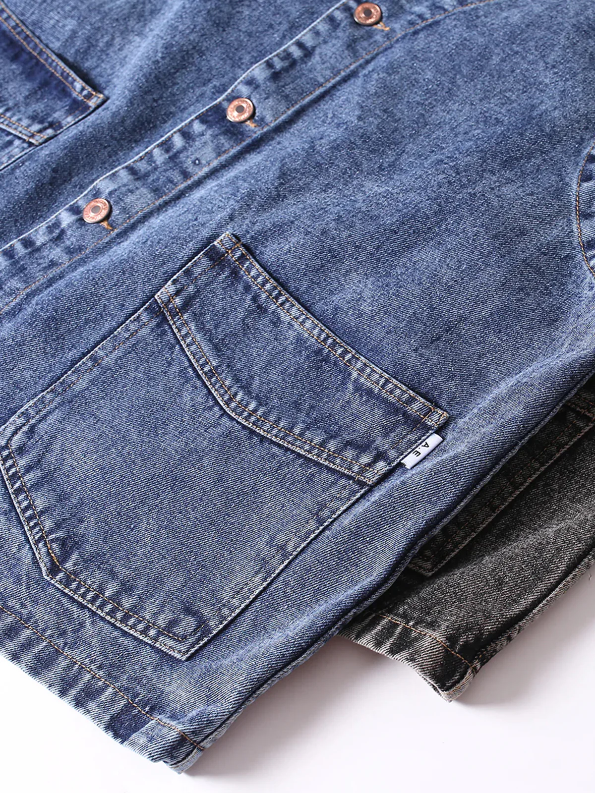 V-neck Washable Denim Vest - Image 7