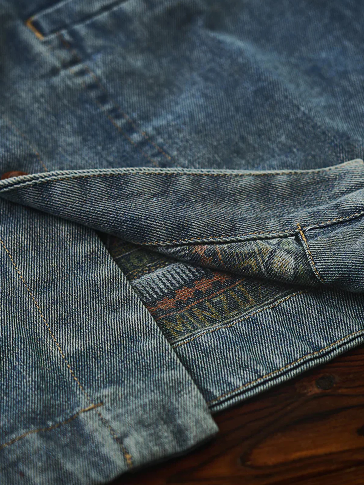 Ethnic Pattern Denim Vest - Image 13