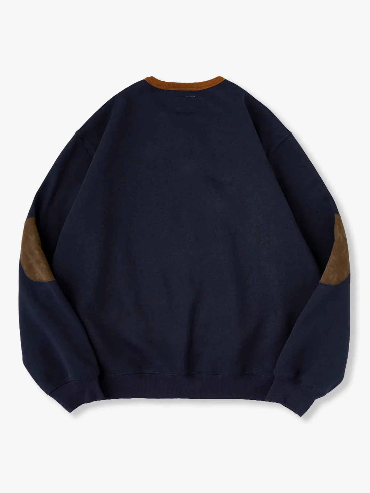 "KaraKu" Embroidery  Elbow Suede Patches Brushed Cotton Sweatshirt - Image 3