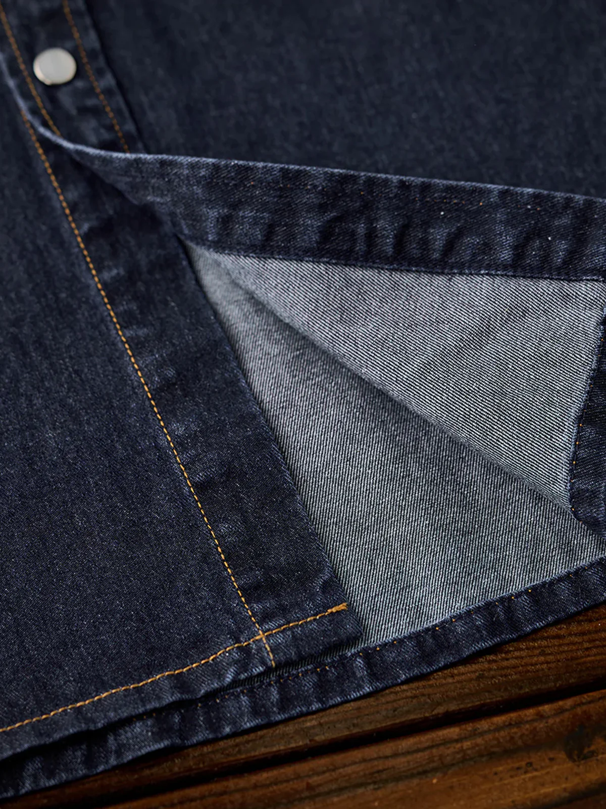 Jacquard Paisley Panel Denim Western Shirt - Image 11