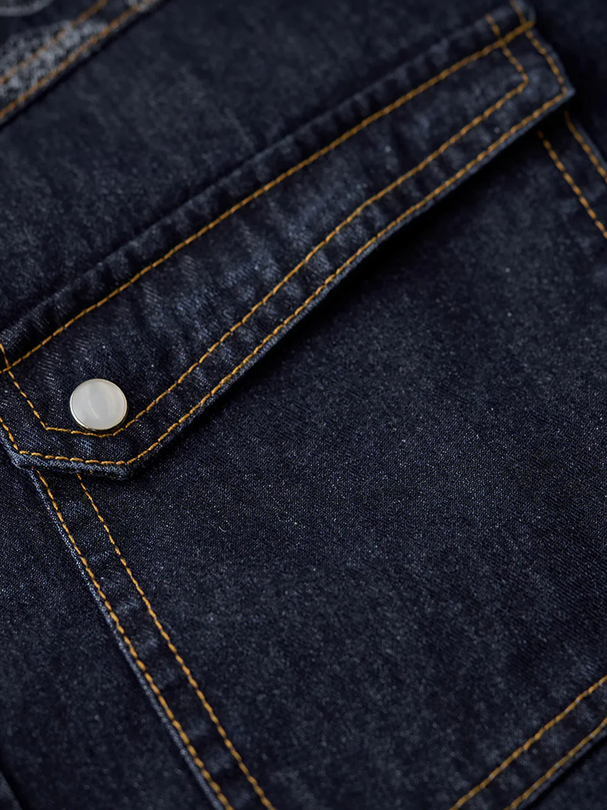 Jacquard Paisley Panel Denim Western Shirt - Image 13