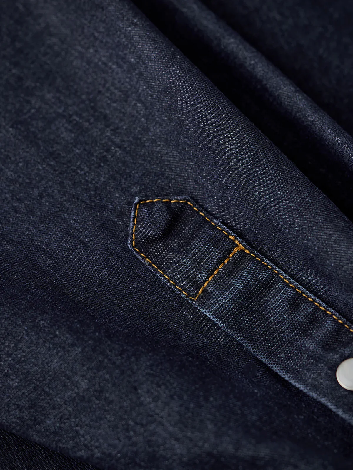 Jacquard Paisley Panel Denim Western Shirt - Image 9