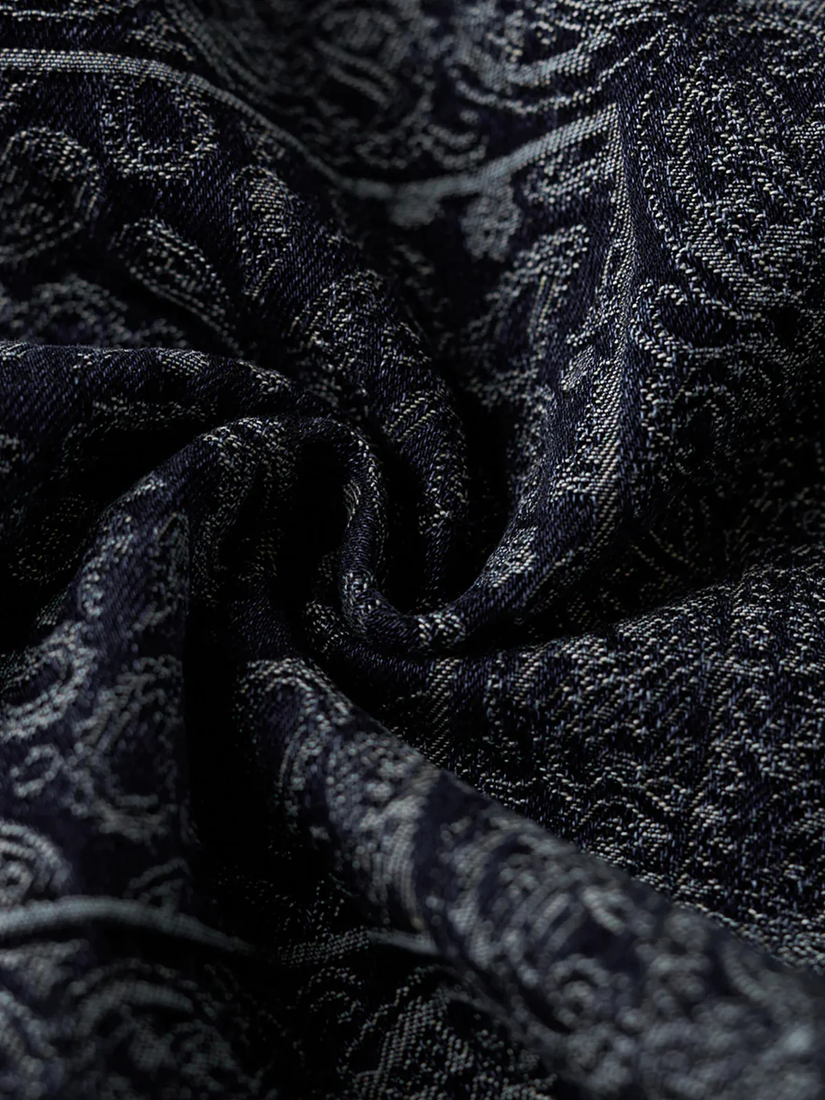 Toggle Buttons Paisley Jacquard Denim Shirt - Image 21