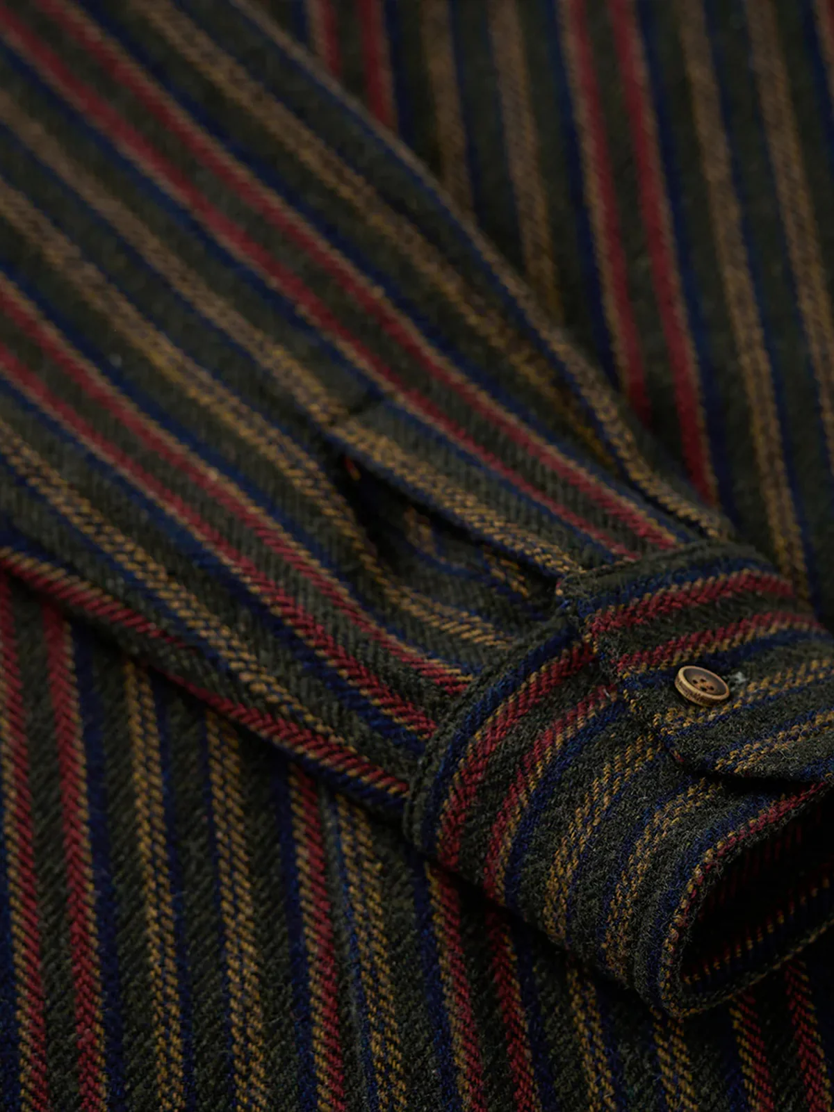 Retro-Style Stripe Jacquard Work Shirt - Image 11