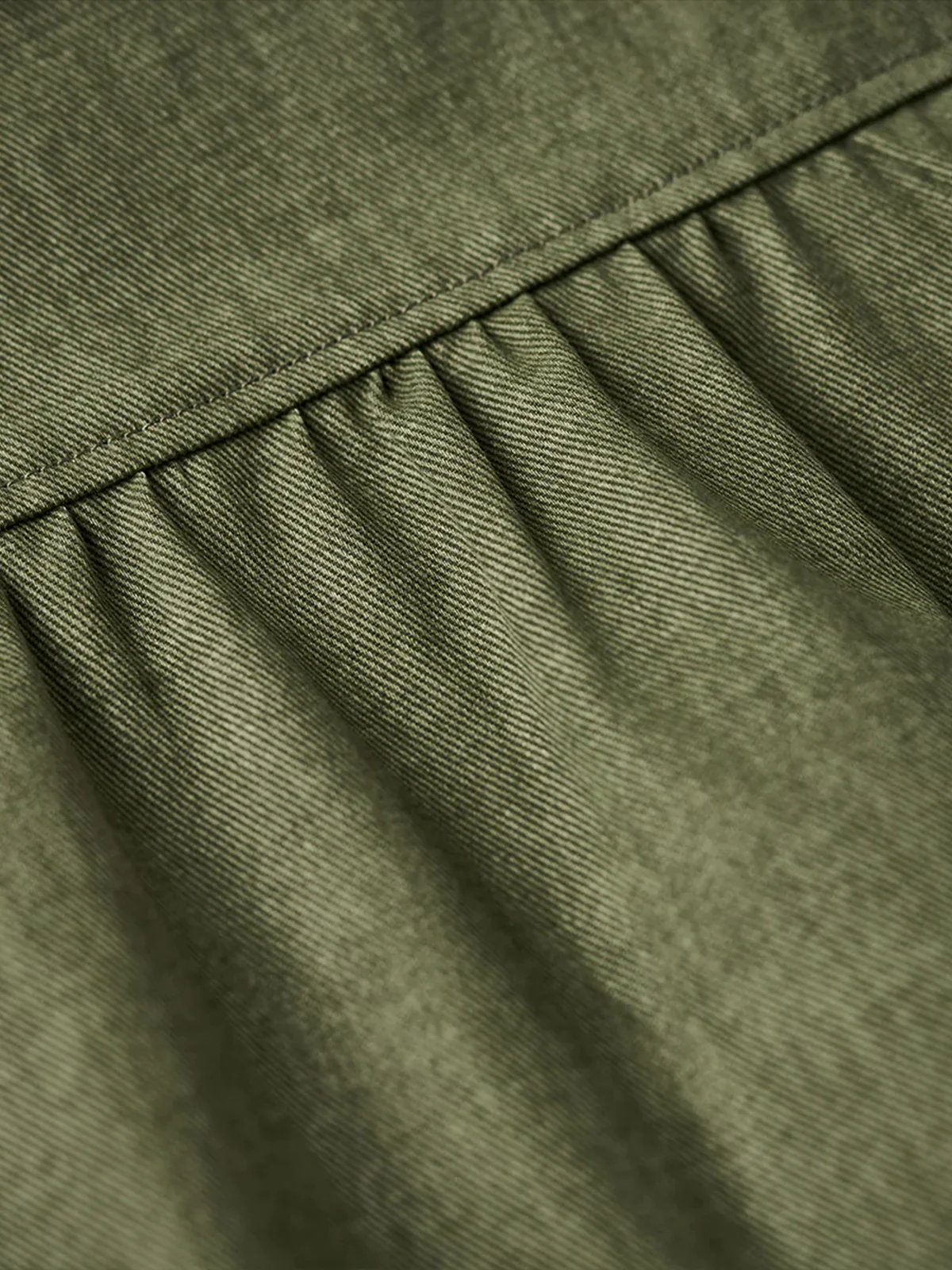 Denim Piping Custom Leather Tag Collarless Jacket - Image 14