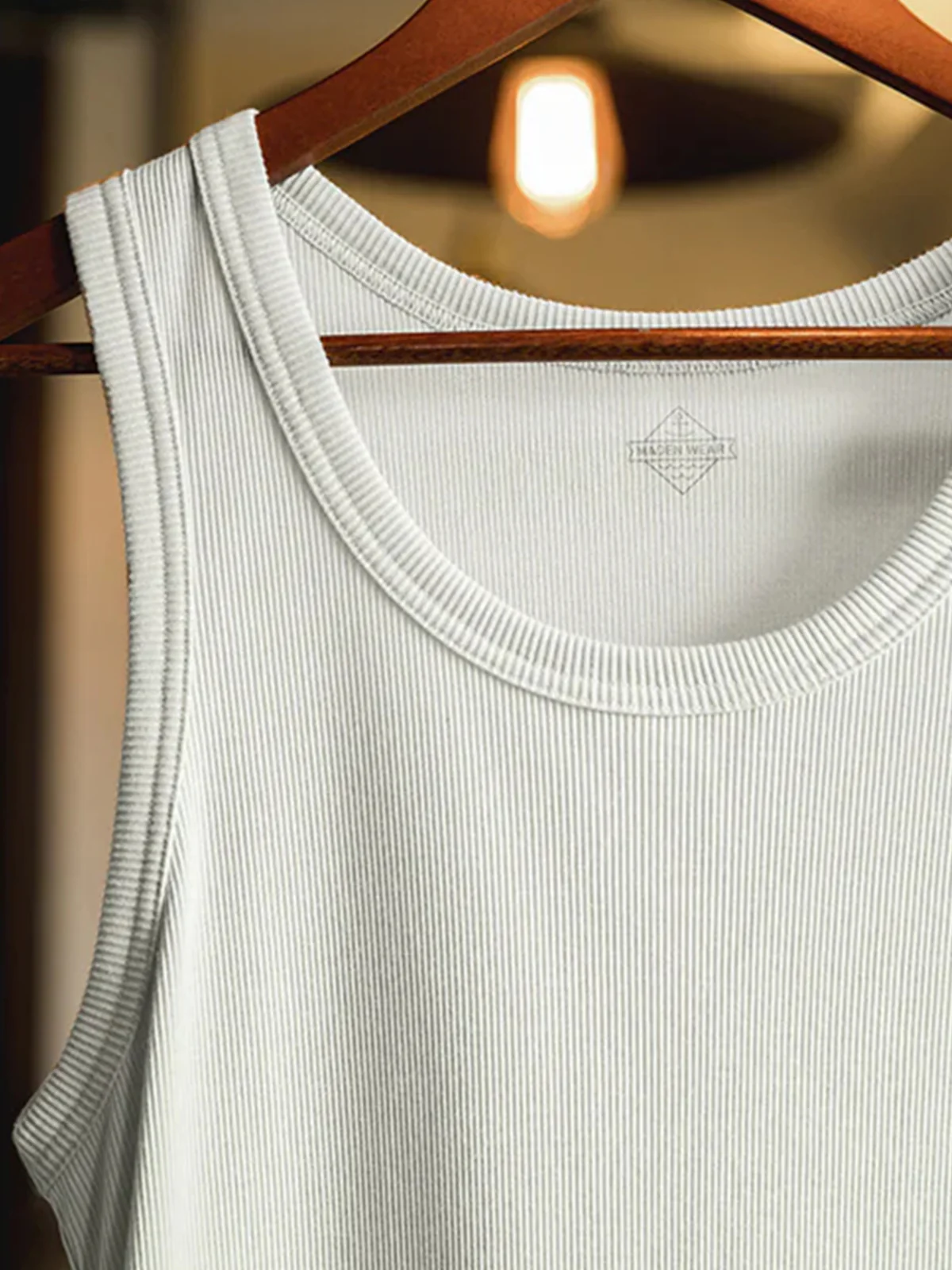 Cotton Plain Ribbed Tank Top - Image 5