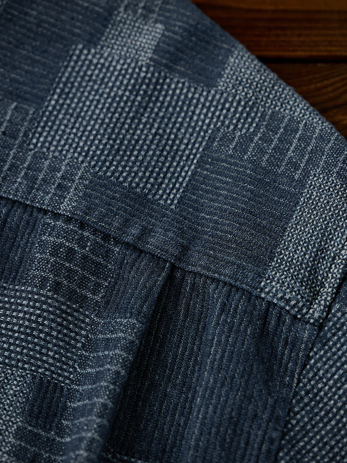 Boro Jacquard Pre-dyed Denim Work Shirt - Image 16