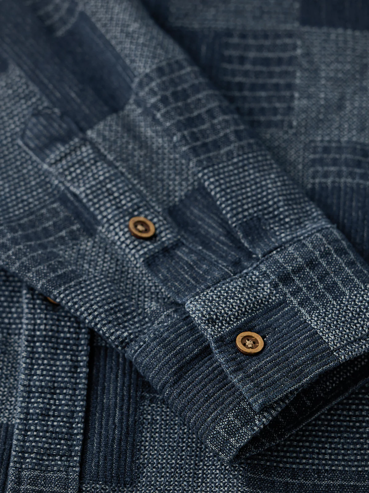Boro Jacquard Pre-dyed Denim Work Shirt - Image 18