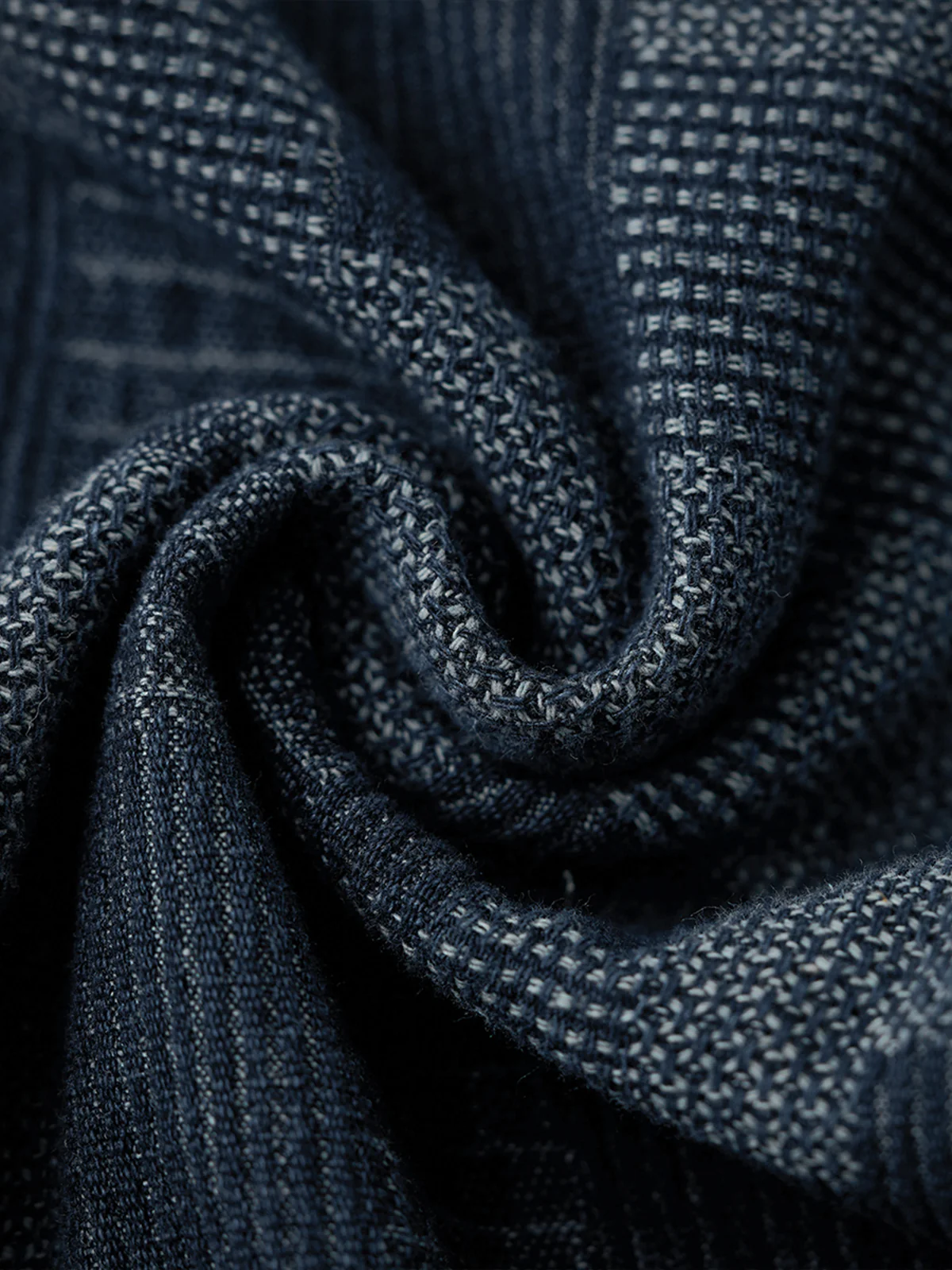 Boro Jacquard Pre-dyed Denim Work Shirt - Image 23