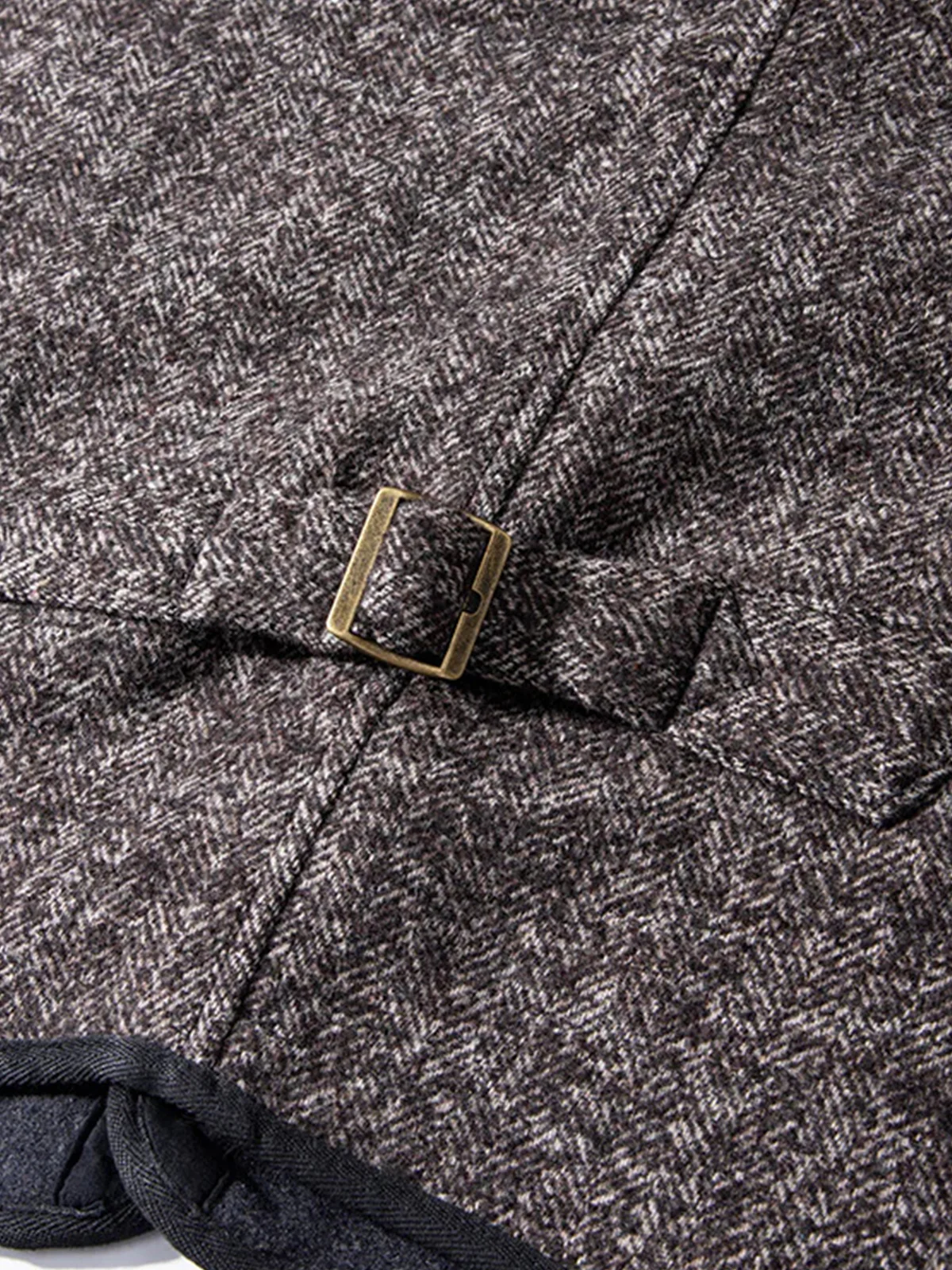 British Wool Blend Knit V-Neck Vest - Image 11