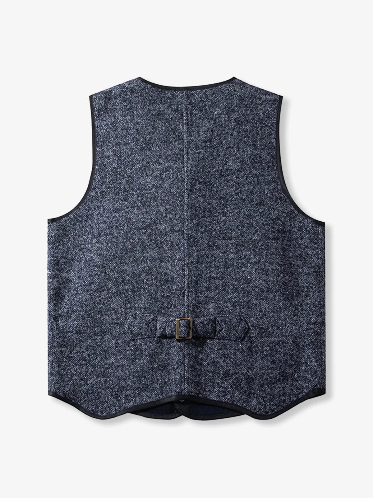 British Wool Blend Knit V-Neck Vest - Image 4