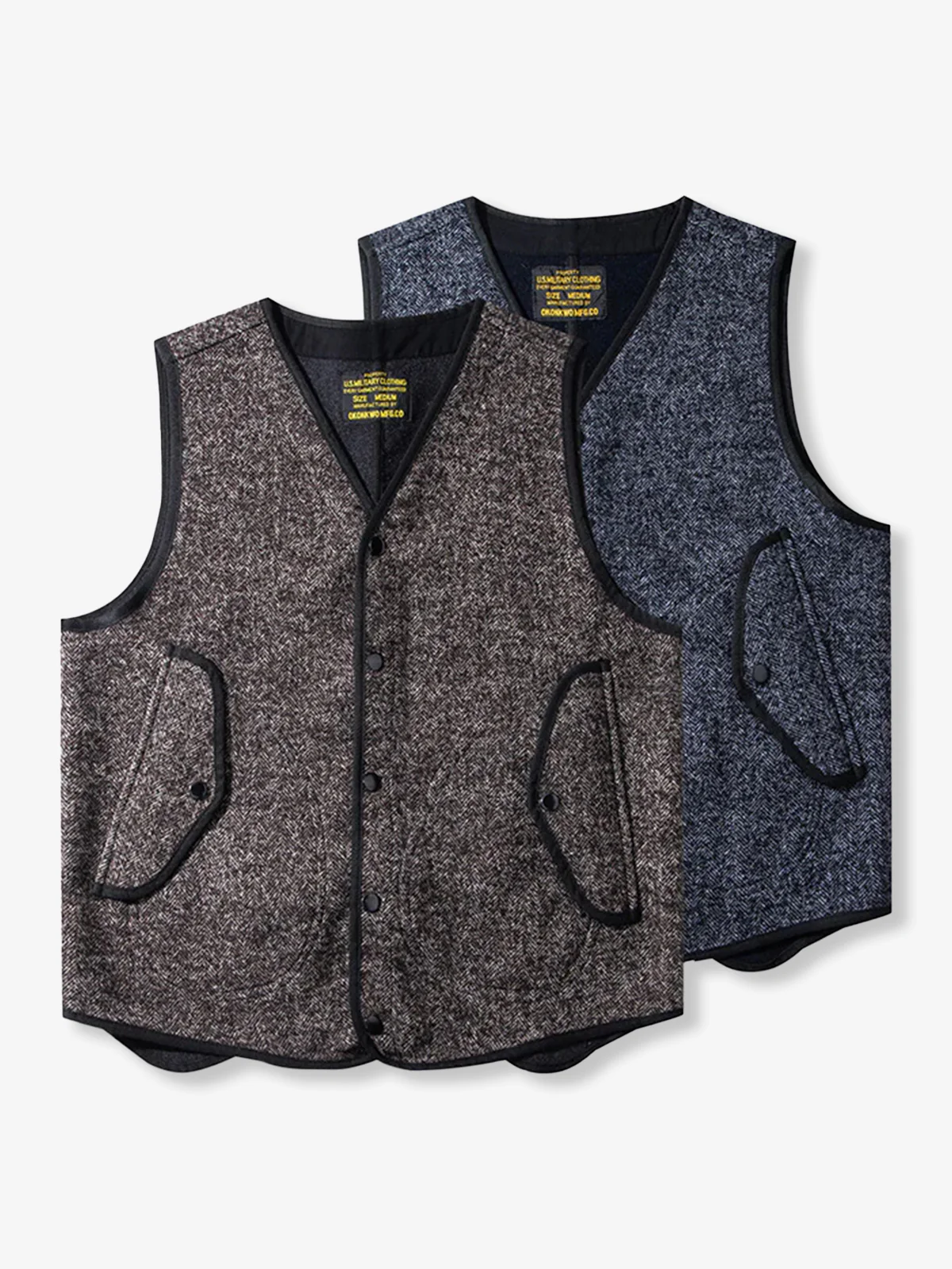 British Wool Blend Knit V-Neck Vest - Image 5