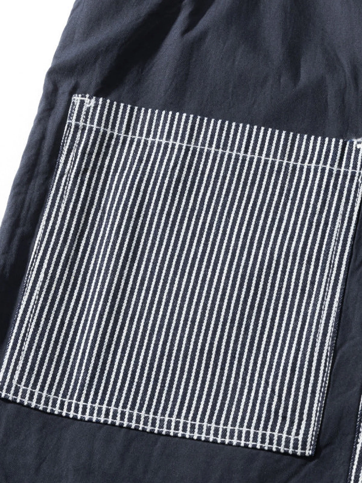 Striped V-Neck Cotton Canvas Work Vest - Image 10