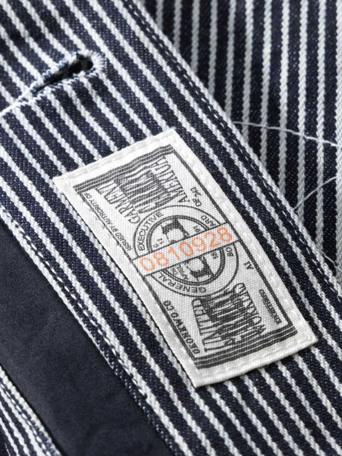 Striped V-Neck Cotton Canvas Work Vest - Image 11