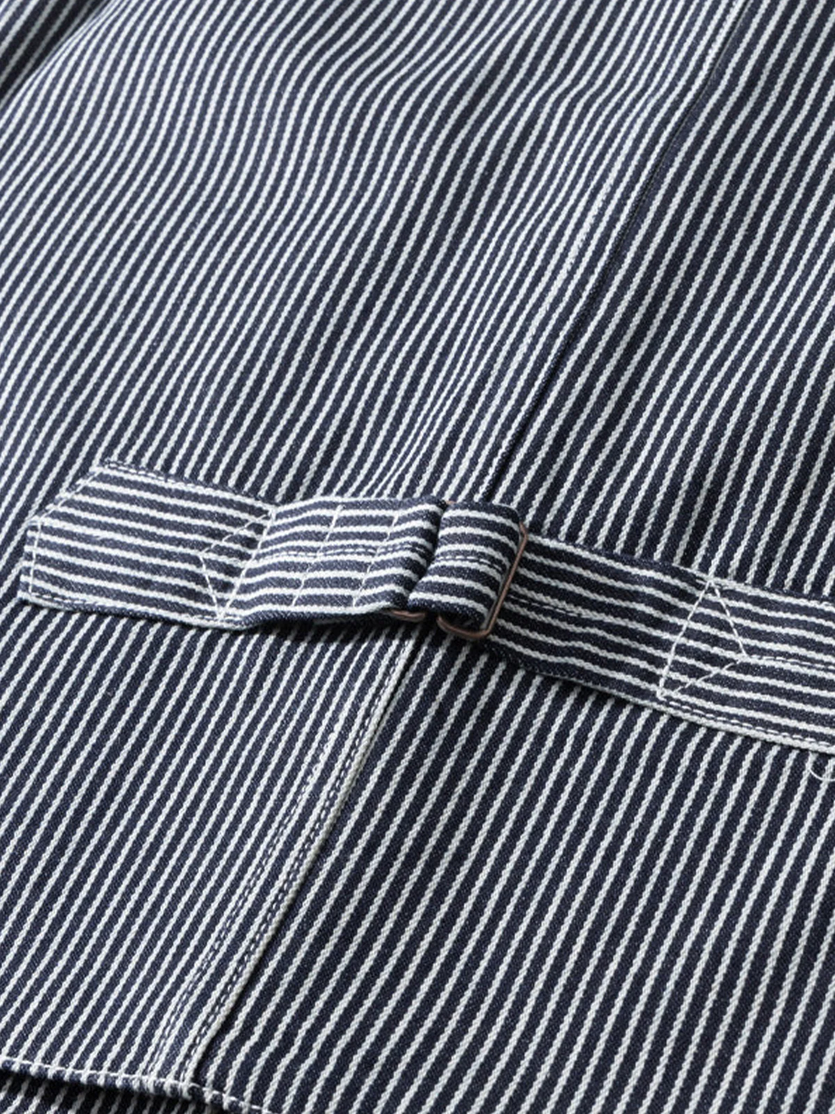 Striped V-Neck Cotton Canvas Work Vest - Image 14