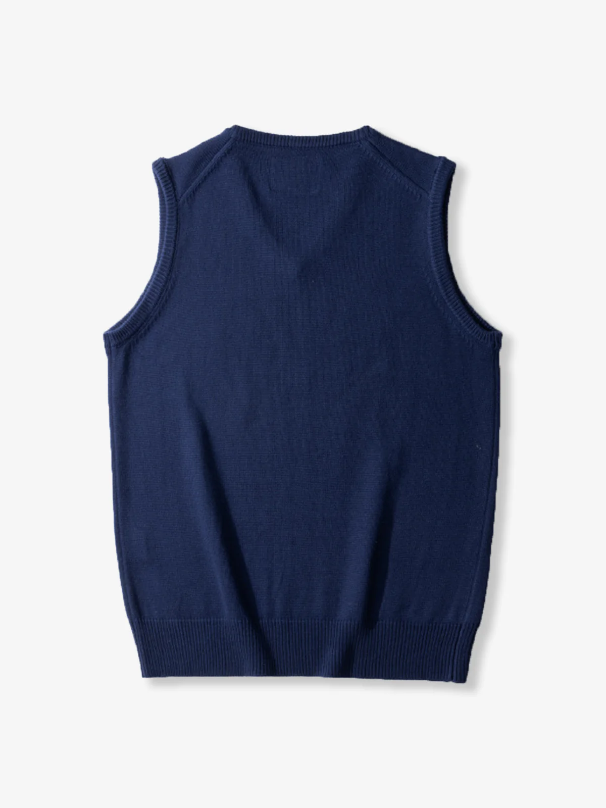 Ivy Look Wool Blend V-Neck Knit Vest - Image 5