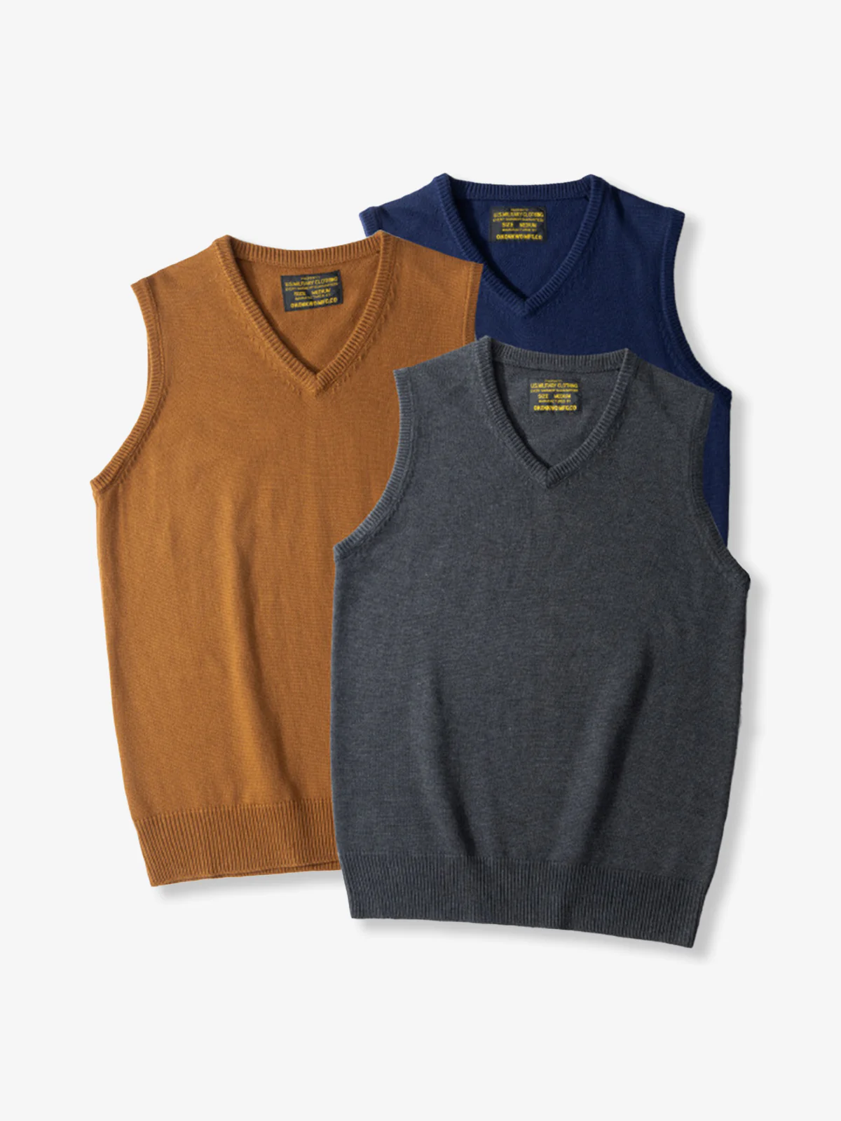 Ivy Look Wool Blend V-Neck Knit Vest - Image 7