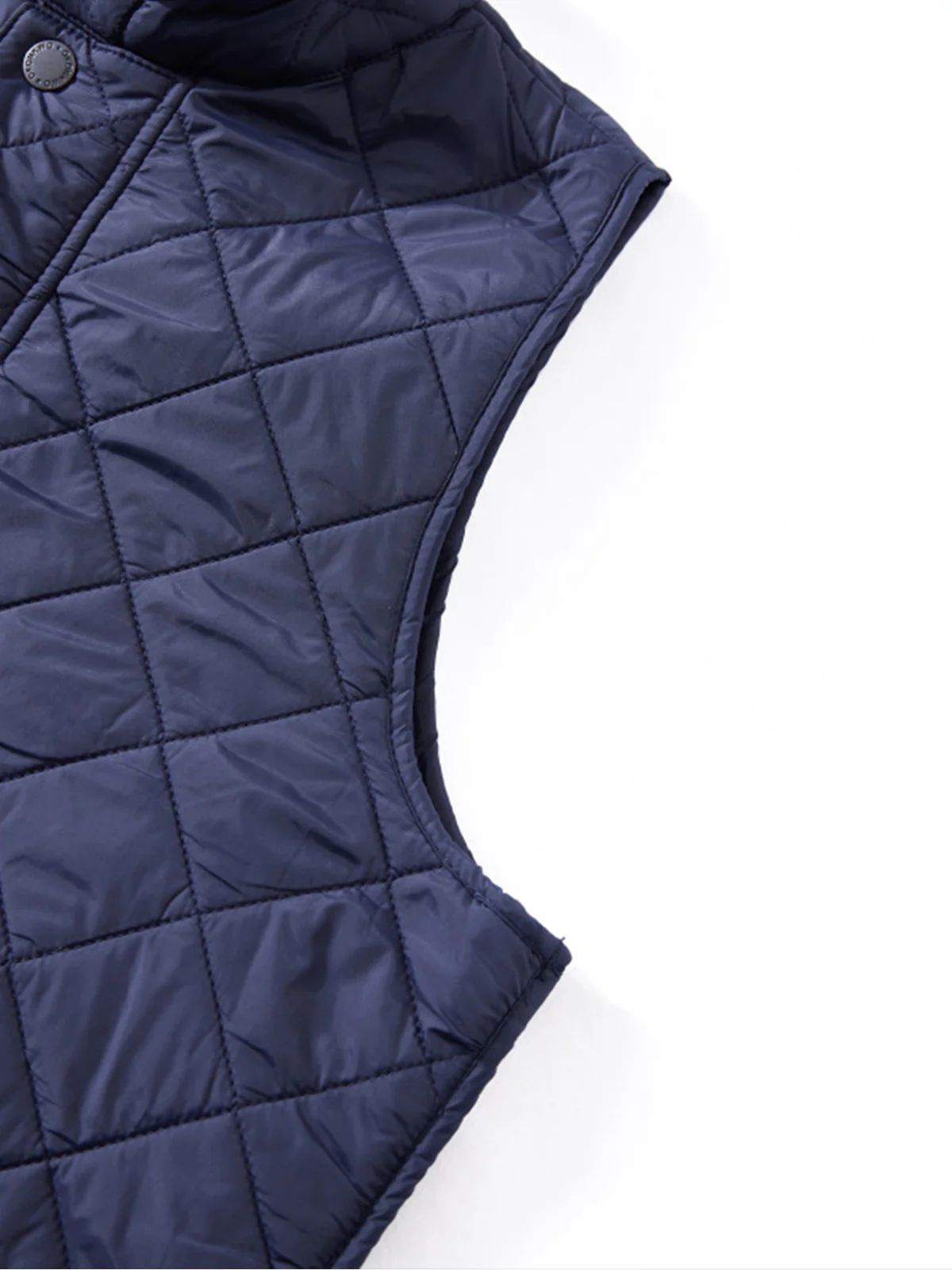 Corduroy Quilted Padded Vest with Stand Collar - Image 17