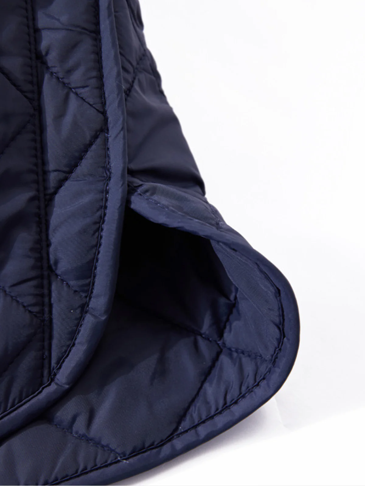 Corduroy Quilted Padded Vest with Stand Collar - Image 22