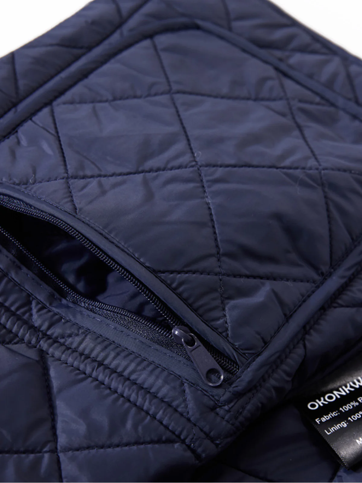 Corduroy Quilted Padded Vest with Stand Collar - Image 23