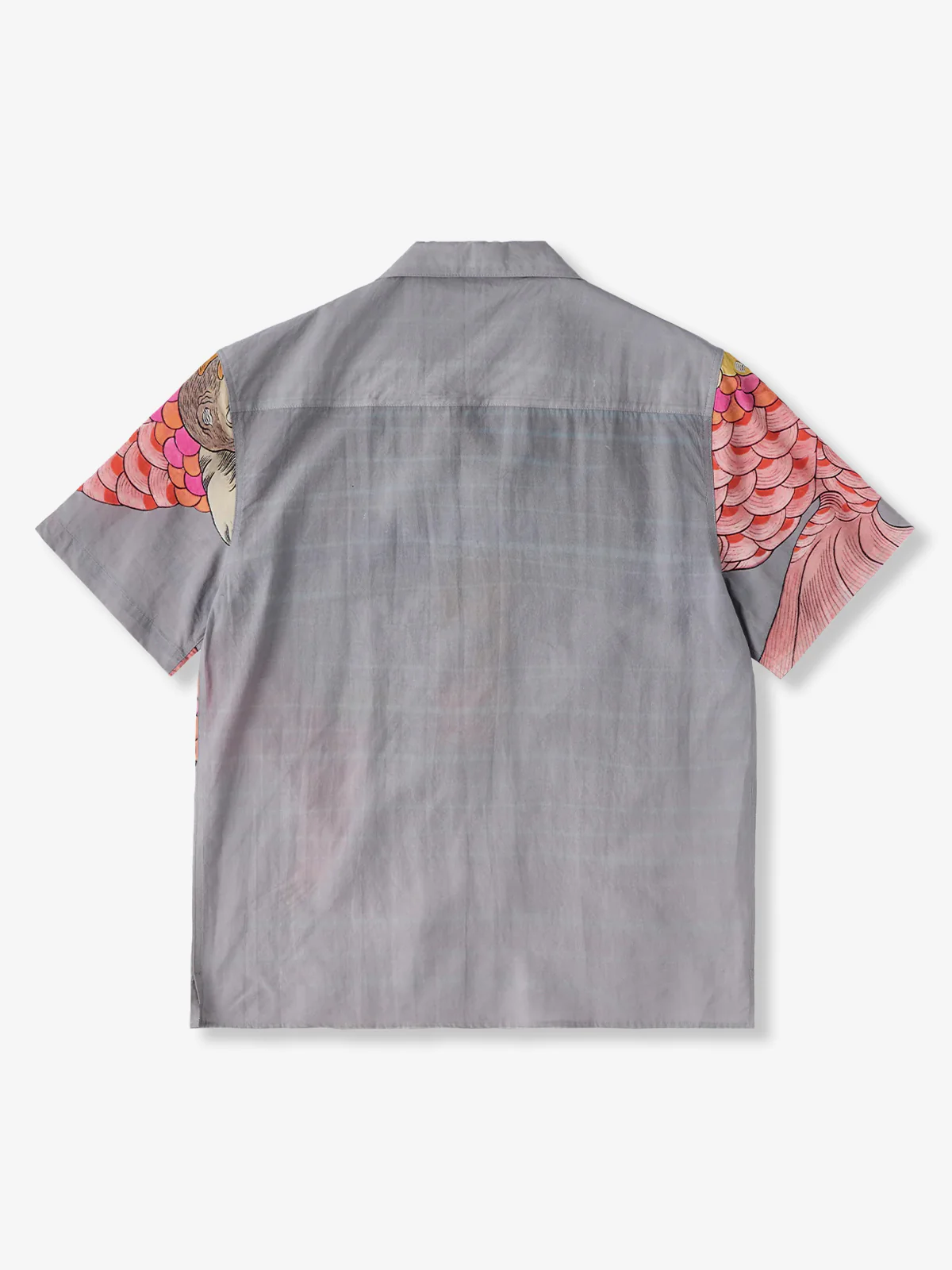 KARAKU×Ayako Ishiguro "Hundred-headed Fish" Ukiyo-e Style Tencel Aloha Shirt - Image 3