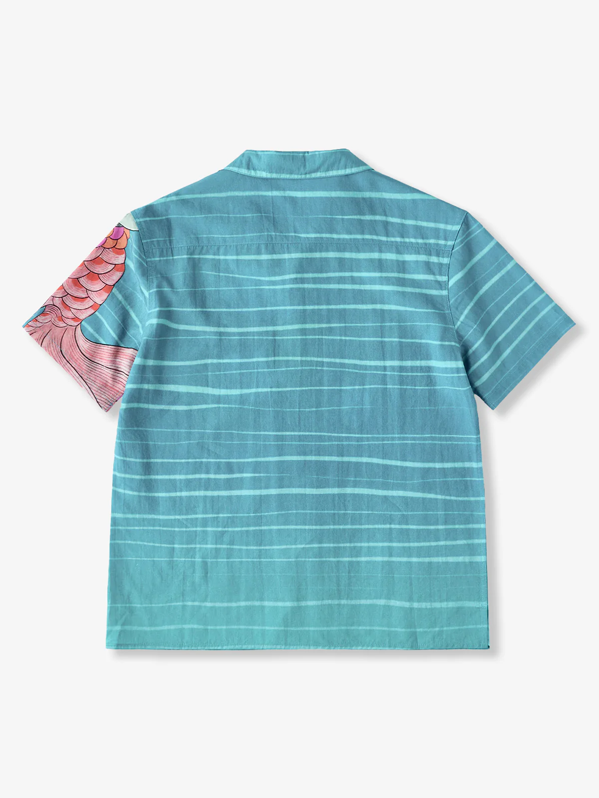 KARAKU×Ayako Ishiguro "Hundred-headed Fish" Ukiyo-e Style Tencel Aloha Shirt - Image 4