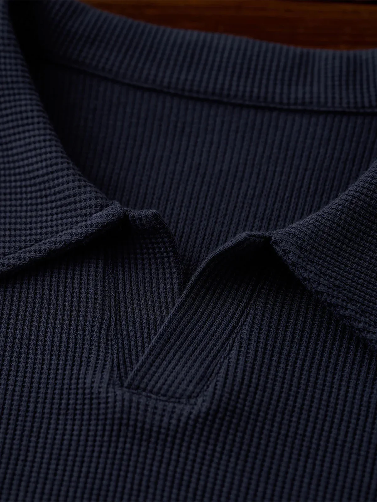 Waffle No-Button Polo Shirt - Image 17