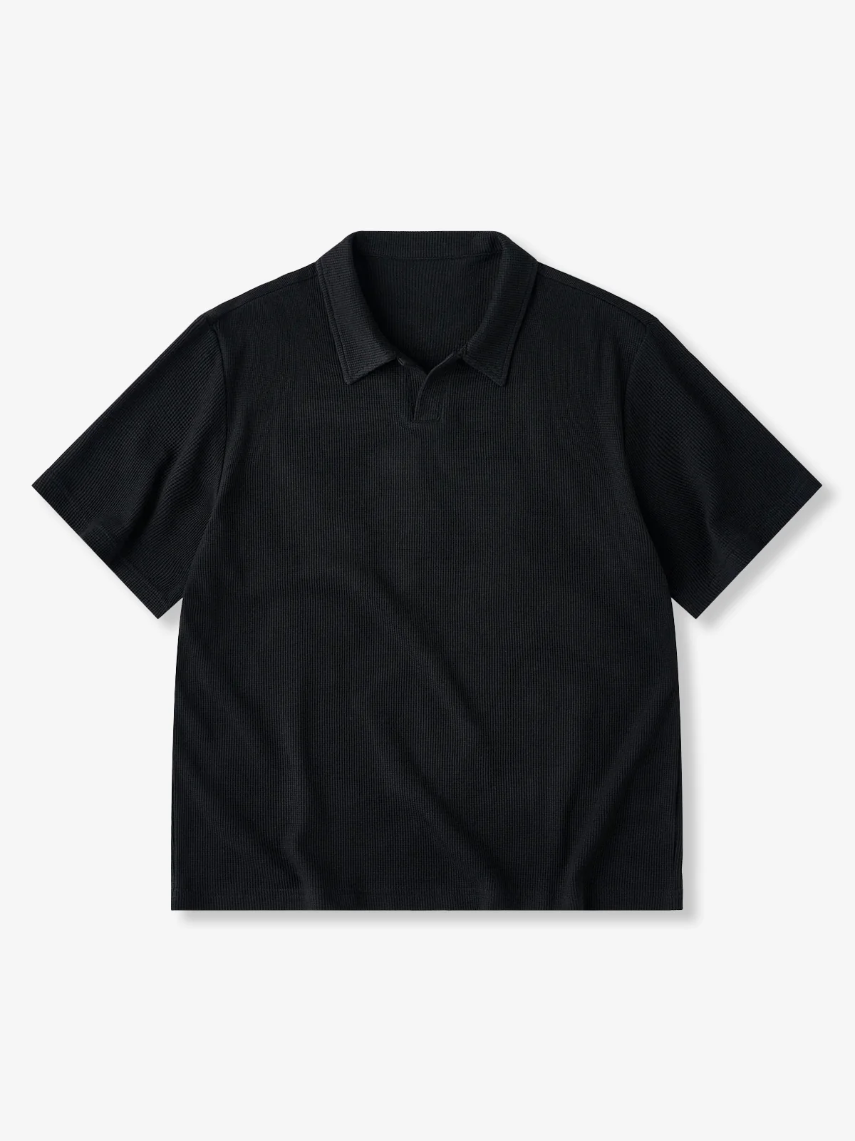 Waffle No-Button Polo Shirt - Image 3