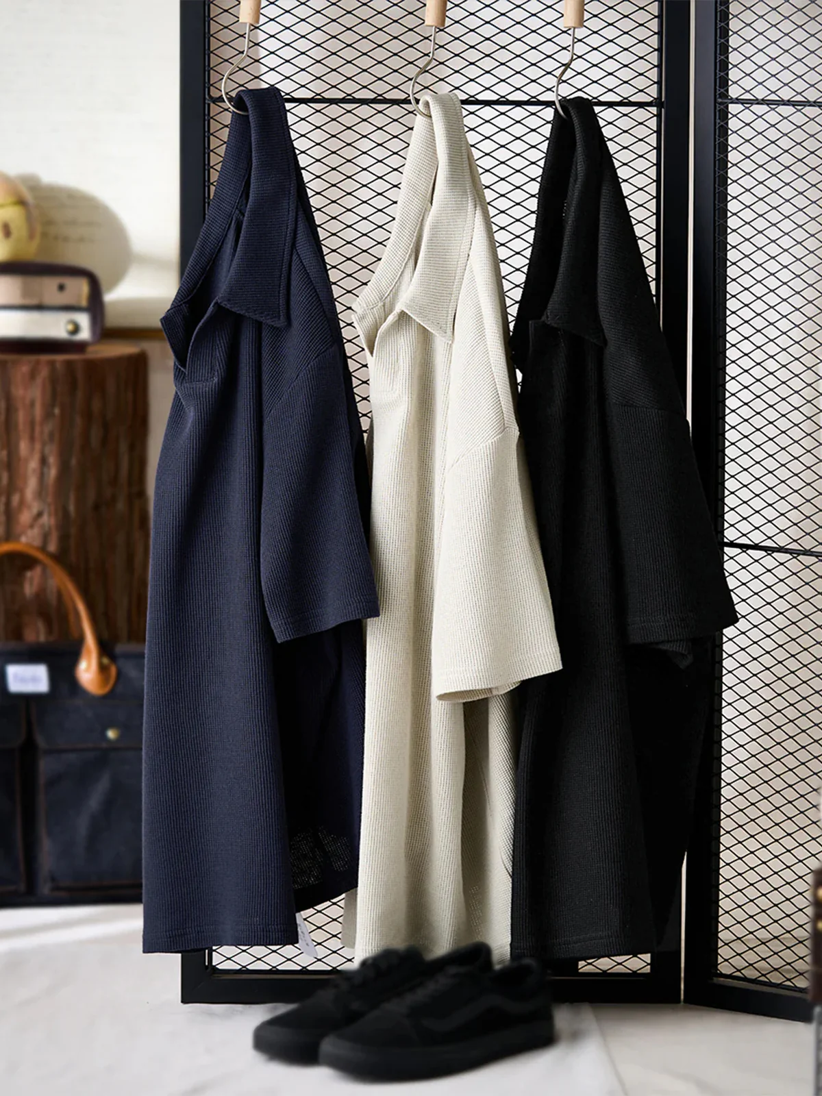 Waffle No-Button Polo Shirt - Image 5