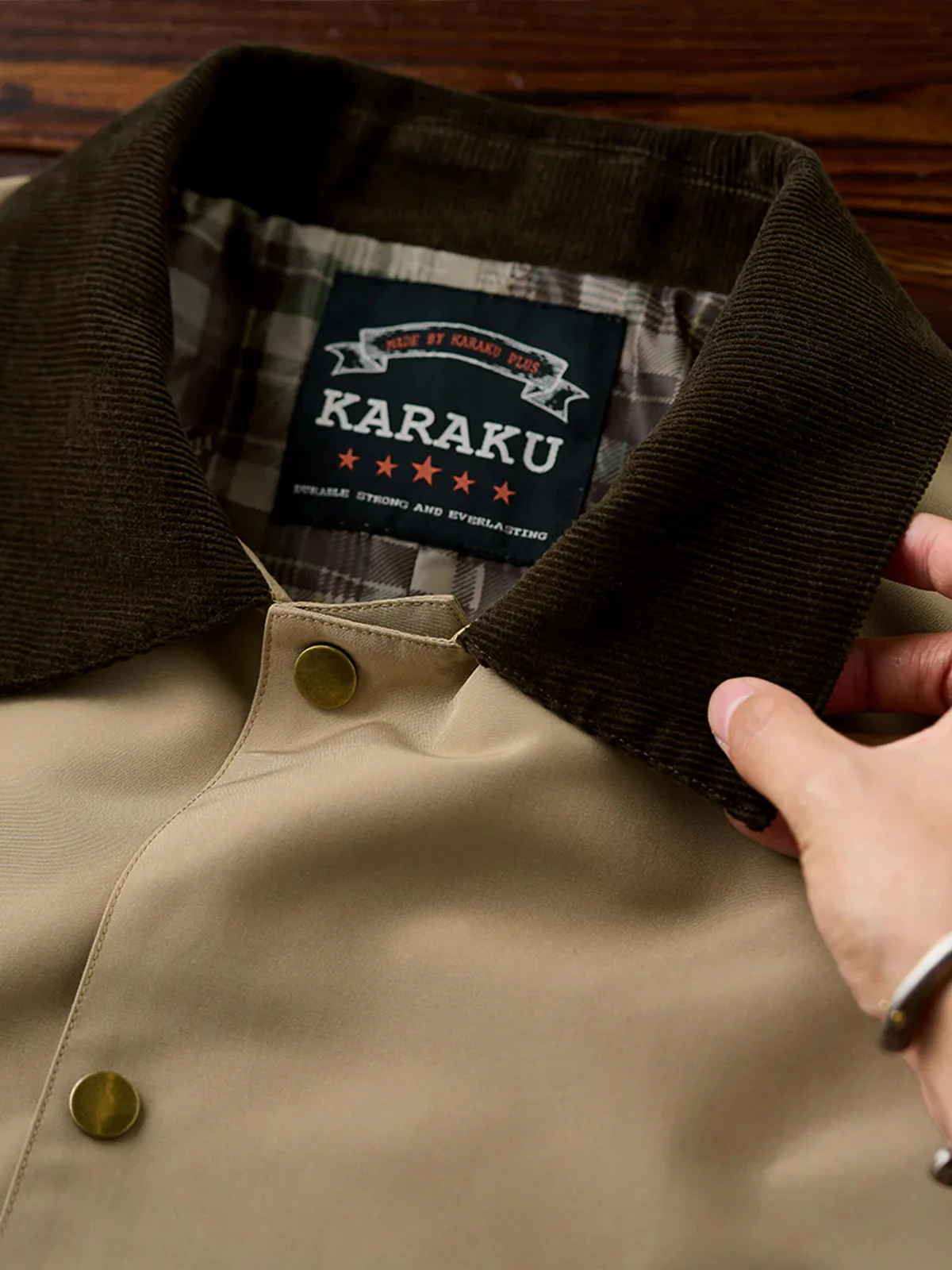 Corduroy Collar Functional Balmacaan Coat - Image 5